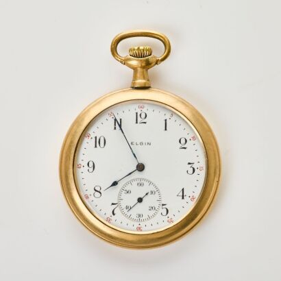 Gold Filled, 47mm Elgin Open Faced Pocket Watch, circa 1912