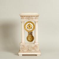 A French Emprie Period Marble Portico Clock