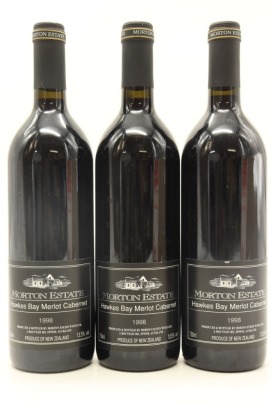(3) 1998 Morton Estate Black Label Merlot - Cabernet Sauvignon, Hawke's Bay