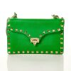 Valentino, Green Vitello Mini Rockstud Flap Bag