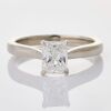 Platinum, 1.04ct Radiant Cut Diamond / .07ct Diamond Ring, GIA certified