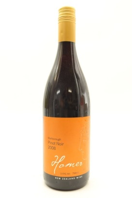 (1) 2008 Homer Pinot Noir, Marlborough
