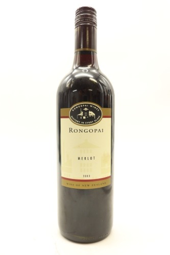 (1) 2003 Rongopai Merlot, Hawke's Bay