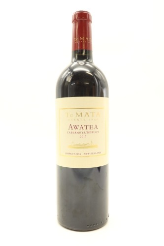 (1) 2017 Te Mata Estate Awatea Cabernets Merlot, Hawkes Bay