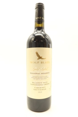 (1) 2019 Wolf Blass Gold Label Cabernet Sauvignon, Langhorne Creek