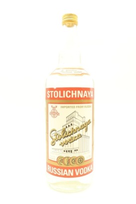 (1) Stolichnaya Vodka, Russia, 1000ml, 37.5% ABV