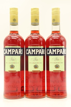 (3) Campari Bitter Aperitif, Lombardy, 25% ABV, 750ml