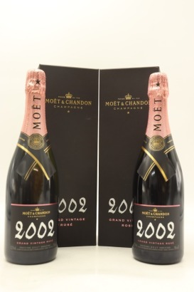 (2) 2002 Moet & Chandon Brut Rose Grand Vintage, Champagne