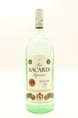 (1) Ron Bacardi Superior, 37.5% ABV, 1125ml