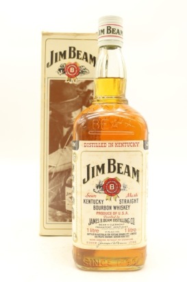 (1) Jim Beam Kentucky Straight Bourbon Whisky, Circa. 1970's, 37.2% ABV, 1000ml, (GB)