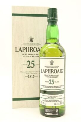 (1) Laphroaig 25 Year Old Single Malt Scotch Whisky, Islay, 51.4% ABV (GB)