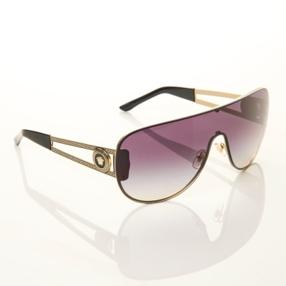Versace, Gold Aviator Sunglasses with Case