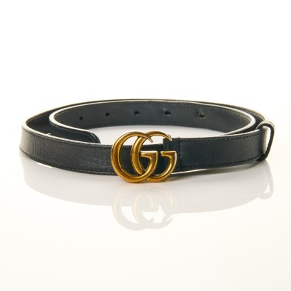 Gucci, GG Marmont, 80cm Black Belt with Box