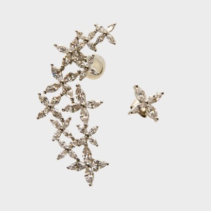 APM Monaco, Asymmetric Floral Earrings
