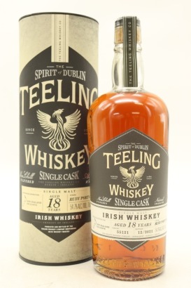 (1) The Teeling Whiskey Co. Ruby Port Cask 18 Year Old NZ Exclusive Single Malt Irish Whiskey, 54.7% ABV (GB)