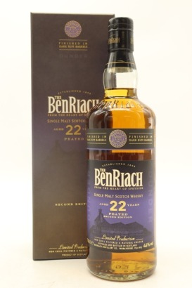 (1) BenRiach 22 Year Old - Peated Second Edition, 46% ABV