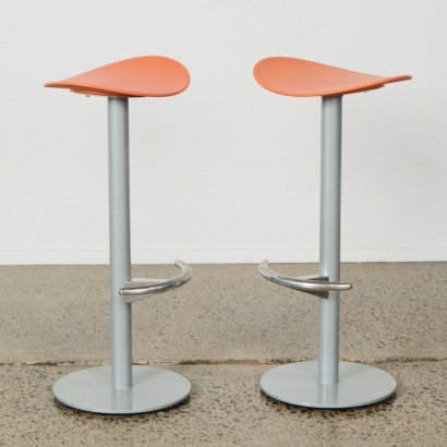 A Pair of Joseph Lusca Enea Coma Bar Stools