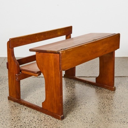 A Vintage Rimu School Desk