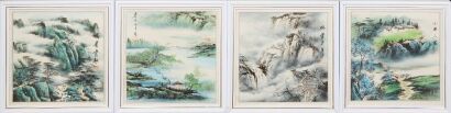 A Set Of Four Oriental Paintings