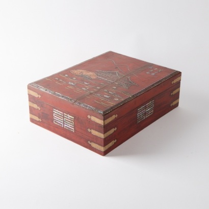 A Wood Inlay Box with Ormer Inlay, Korea