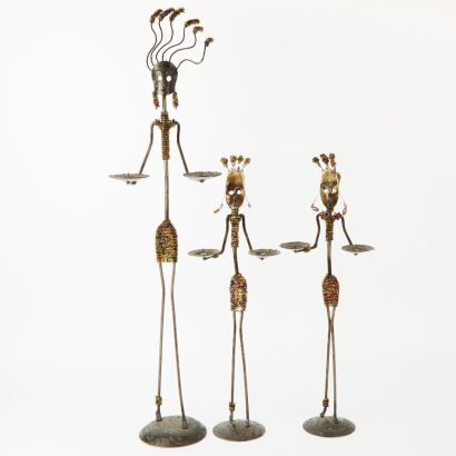 Three Figurative Candle Holders