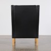 A Wing Back Leather Armchair by Mogens Hansen In The Style of Borge Mogensen, Denmark - 4