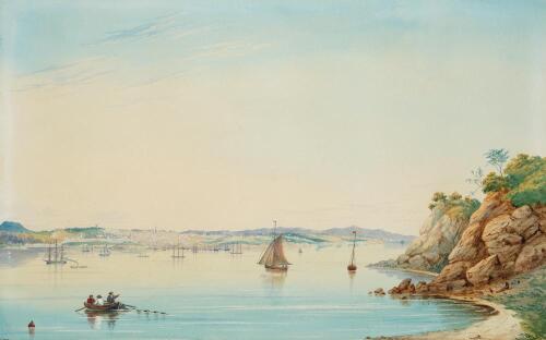 J C HOYTE Auckland Harbour from Midway Between Flagstaff & O'Neill's Point