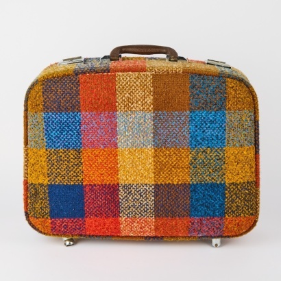 A Vintage Skyway Suitcase in Tweed