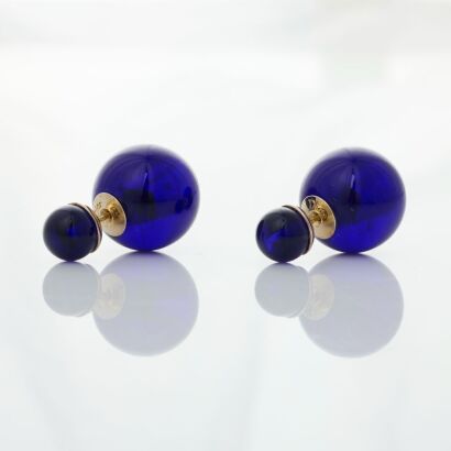 Christian Dior, Mise En Dior Tribal Violet Earrings with Box