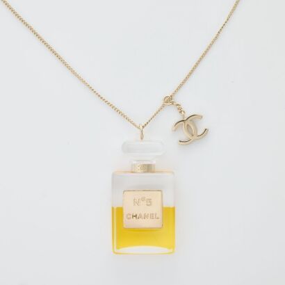 Chanel, No.5 Perfume Bottle Necklace with Box
