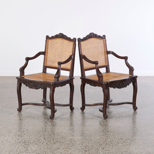 An Pair of Anglo Indian Cane Chairs