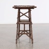 A Victorian Faux Rose Wood Table with Horsehair Inserts and Painted Tile Top - 4