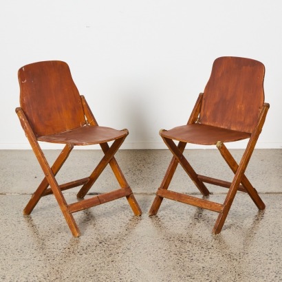 A Pair of Vintage Collapsible Cinema Chairs