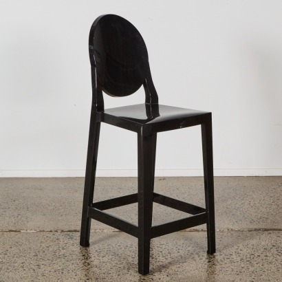 A Philippe Starck Black One More Stools For Kartell