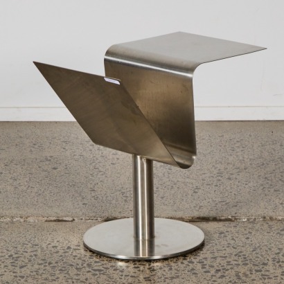 A Folded Steel Side Table