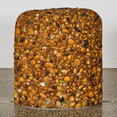 A Vintage Folk Art Shell Fire Guard