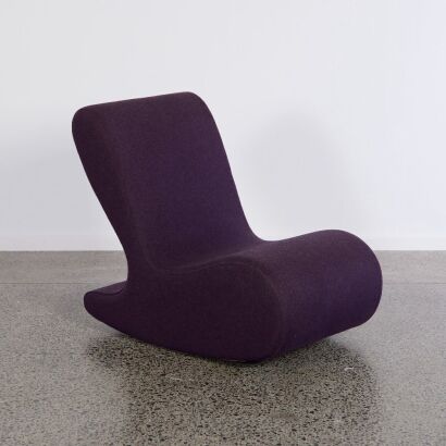 A David Trubridge Soft Ruth Rocker in Purple Wool Felt