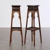 A Pair of Moorish Revival Mother of Pearl Inlay Stands