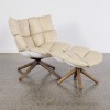 A Husk Outdoor Armchair and Footstool by Patricia Urquiola for B&B Italia