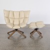 A Husk Outdoor Armchair and Footstool by Patricia Urquiola for B&B Italia - 3