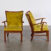 A Pair of Fritz Hansen 50's Walnut Lounge Chairs - 2