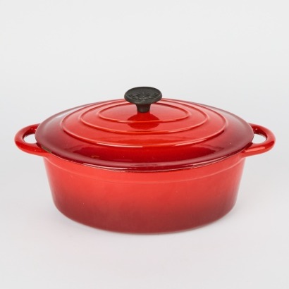 A Red Cast Iron Casserole by Classica