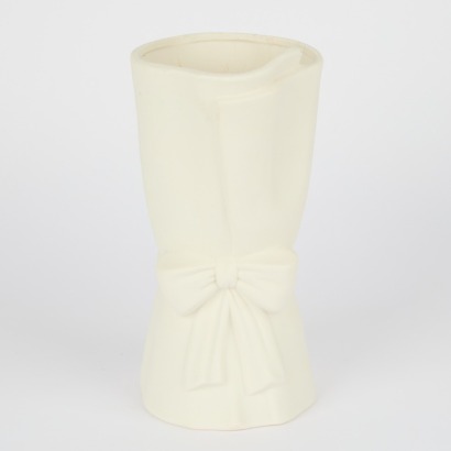 A White Le Forge Ceramic Bow Vase