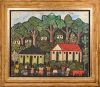 A Folk Art Oil on Canvas