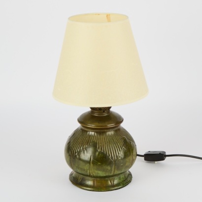 A British Cast Bronze Arts & Craft Table Lamp