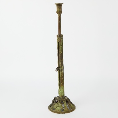An Arts & Crafts Extendable Candle Stick, 19th Century