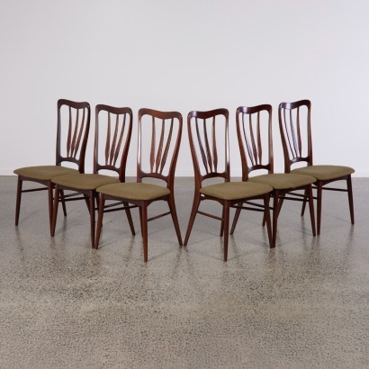 A Suit of Six Niels Koefoeds Ingrid Dining Chairs