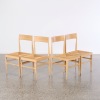 A Set of Four Oak Italian Wooden Rush Chair AF