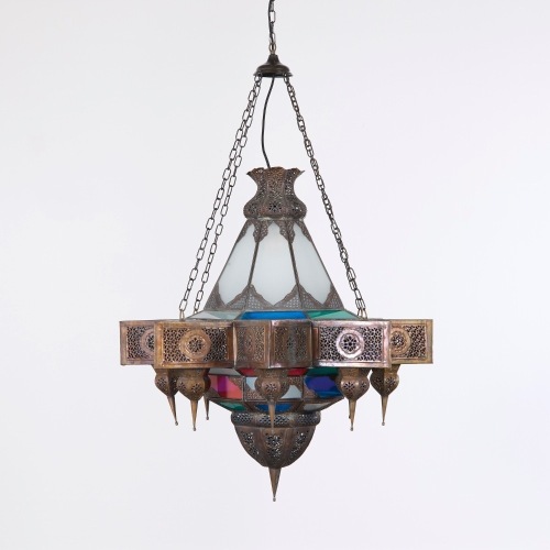 A Pair of Handmade Aleppo Syrian Mamluk Revival Lamps AF