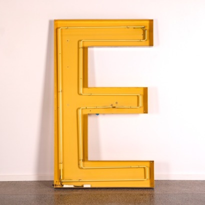 A Large Neon Capital E